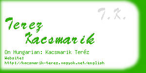 terez kacsmarik business card